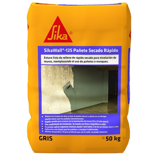 SikaWall®-125 Pañete Secado Rápido 25 kg