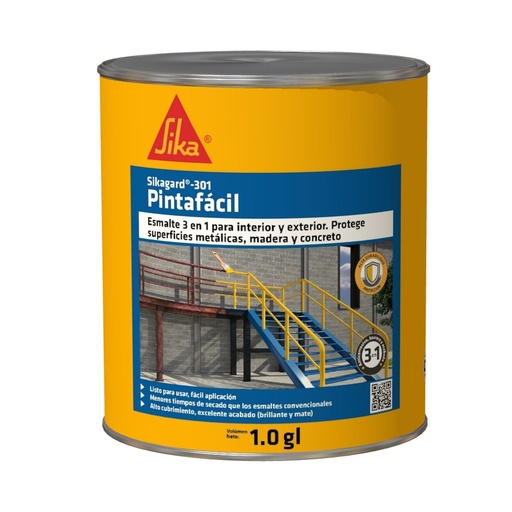 Sikagard 301 Pintafacil Negro Mate 5 gal