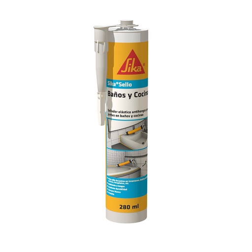 Sika® Sello Baños y Cocinas Cart 280 ml - Blanco