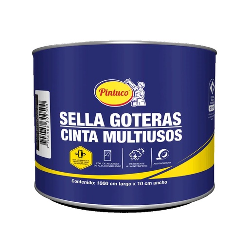 Sella Goteras Cinta Multiusos Aluminio Rollo de 15 cm x 10 m