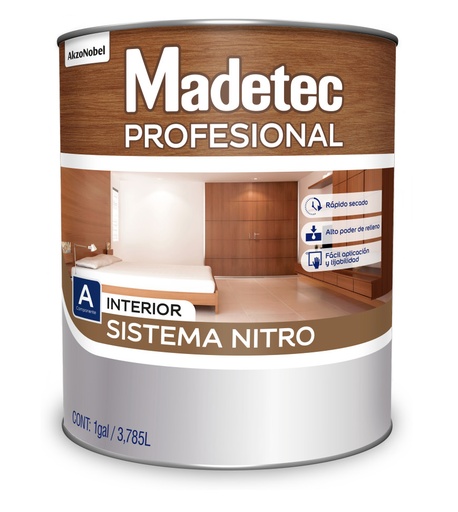 Madetec® Sistema Nitro Laca Mate Incoloro Galón