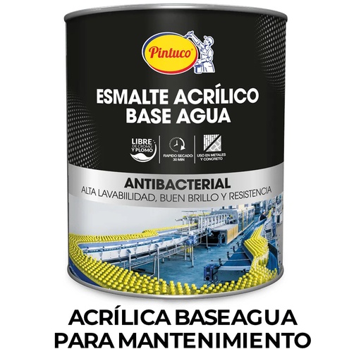 Esmalte Acrílico Base Agua Blanco Galón
