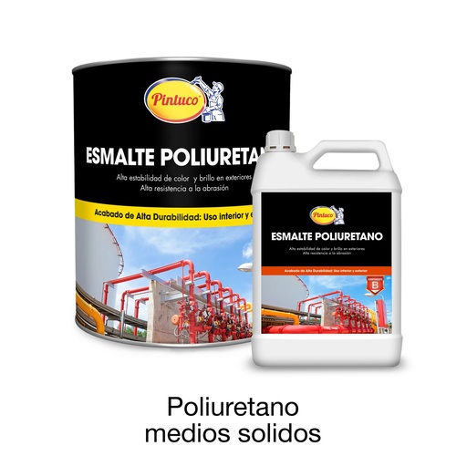 Medios Sólidos Acrílico Uretano Gris Cubierta Comp. A Galón