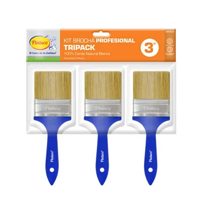 Kit Brocha Profesional Plástico Blanca Tripack Pintuco®