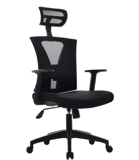 Silla Escritorio Ergonomica Negro con Cabecero Niza Bonno