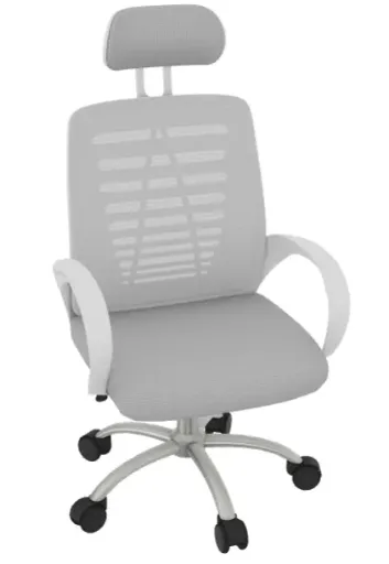 Silla Escritorio Giratoria Gris con Cabecero Loto Bonno