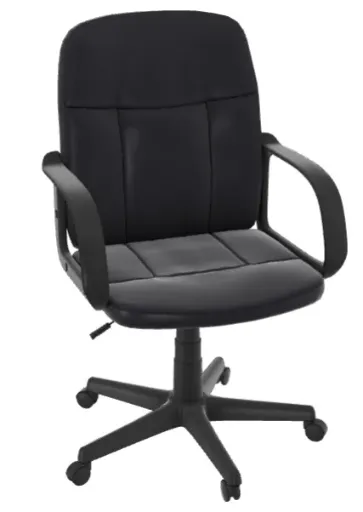 Silla de Escritorio Ejecutiva Giratoria Respaldo Bajo 54,5x84x49,5 cm Negra Just Home Collection