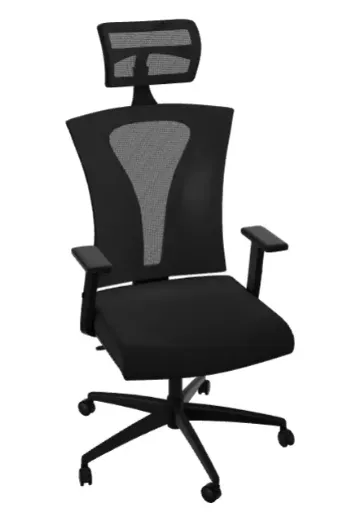 Silla Escritorio Ergonomica Negro Con Cabecero Niza Ssl Bonno