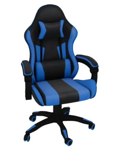 Silla de Escritorio Gamer Neo 53x126,5x64 cm Azul/Negro