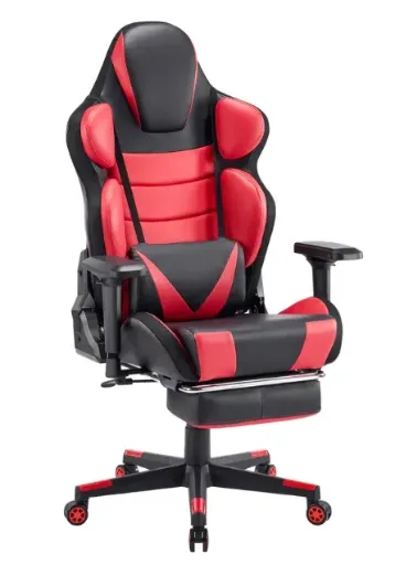 Silla de Escritorio Gamer Pro Varkon 73x135,5x57 cm Rojo/Negro Just Home Collection
