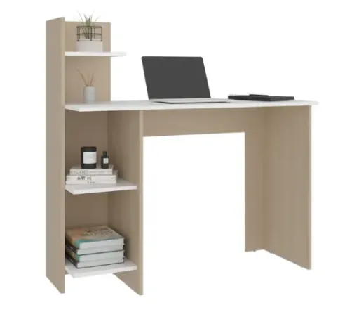 Escritorio Vilna 120 Rta Madera natural/Blanco