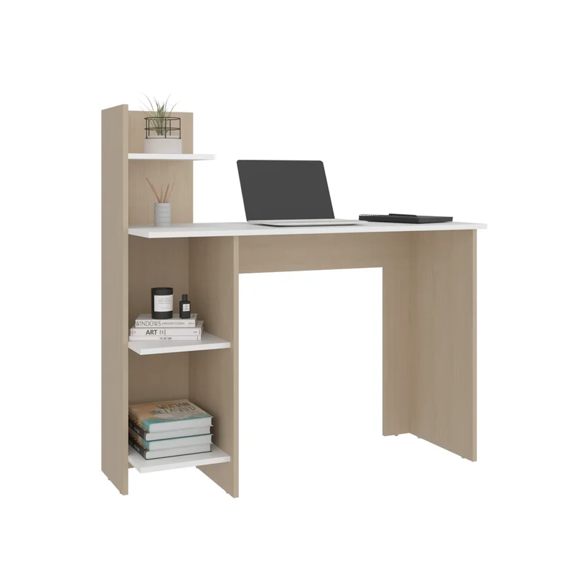 Escritorio 120 Vilna Rovere Blanco 120x120x45cm